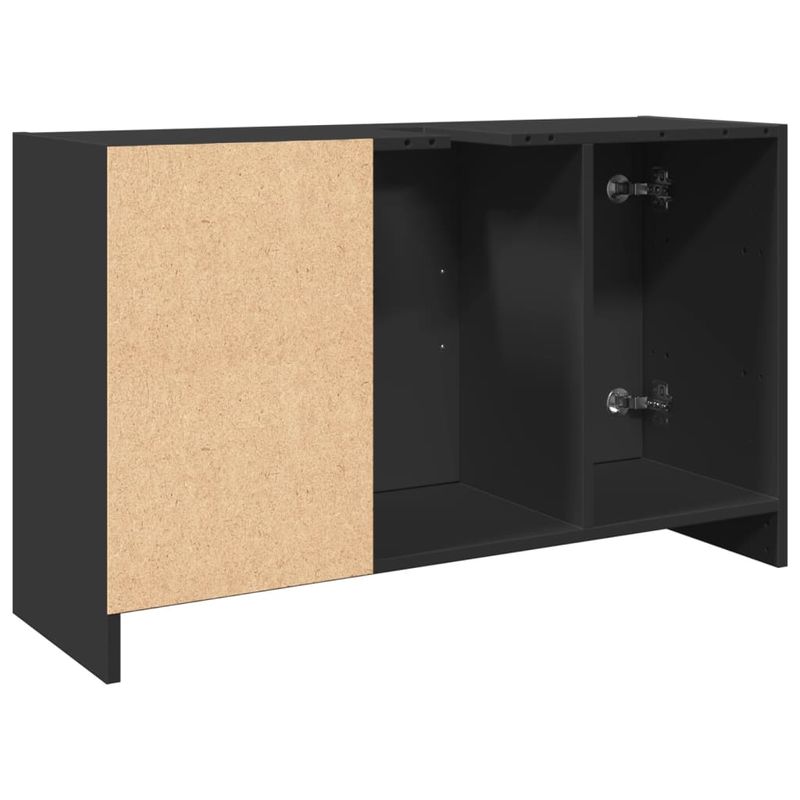 Casa si Gradina - Mobilier - Mobilier baie - Comode baie - Dulap de chiuveta, negru, 90x29x55 cm, lemn prelucrat - Infinity.ro