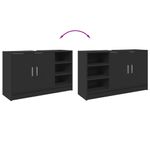 Casa si Gradina - Mobilier - Mobilier baie - Comode baie - Dulap de chiuveta, negru, 90x29x55 cm, lemn prelucrat - Infinity.ro