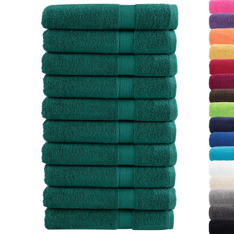 Casa si Gradina - Textile si covoare - Textile baie - Prosoape - Prosoape de sauna premium 10 buc. 80x200 cm 600 gsm 100% bumbac, verde - Infinity.ro