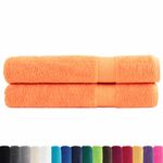 Casa si Gradina - Textile si covoare - Textile baie - Prosoape - Prosoape premium 2buc. portocaliu 100x200cm 600 gsm 100% bumbac - Infinity.ro