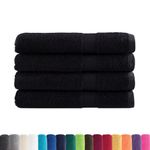 Casa si Gradina - Textile si covoare - Textile baie - Prosoape - Prosoape premium 4 buc. negru 100x200cm 600gsm 100% bumbac - Infinity.ro