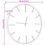 Casa si Gradina - Decoratiuni - Ceasuri - Ceas de perete, maro, Ø39 cm, fier si lemn prelucrat - Infinity.ro