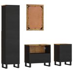 Casa si Gradina - Mobilier - Seturi de mobilier - Seturi baie - Set mobilier de baie, 4 piese, lemn masiv de mango - Infinity.ro