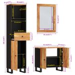 Casa si Gradina - Mobilier - Seturi de mobilier - Seturi baie - Set mobilier de baie, 3 piese, lemn masiv de acacia - Infinity.ro