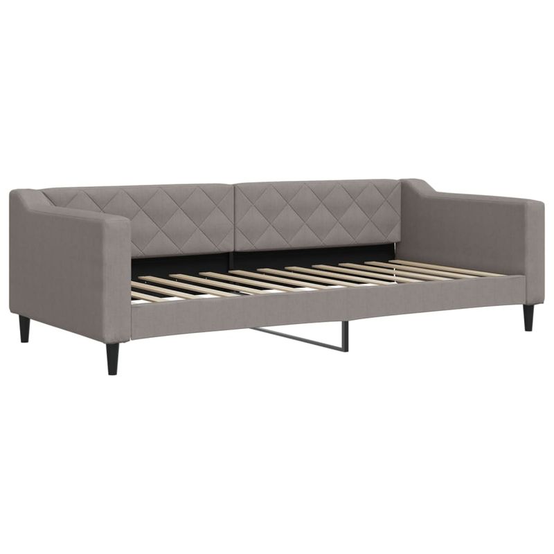 Casa si Gradina - Mobilier - Paturi si accesorii - Paturi - Pat de zi cu extensie si sertare, gri taupe, 90x200 cm, textil - Infinity.ro