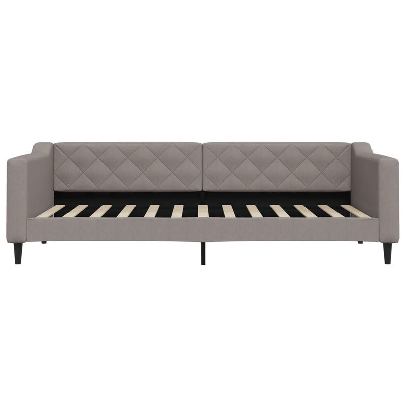 Casa si Gradina - Mobilier - Paturi si accesorii - Paturi - Pat de zi cu extensie si sertare, gri taupe, 90x200 cm, textil - Infinity.ro