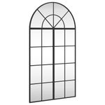 Casa si Gradina - Decoratiuni - Oglinzi - Oglinda de perete, negru, 60x110 cm, arcuita, fier - Infinity.ro