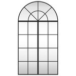 Casa si Gradina - Decoratiuni - Oglinzi - Oglinda de perete, negru, 60x110 cm, arcuita, fier - Infinity.ro