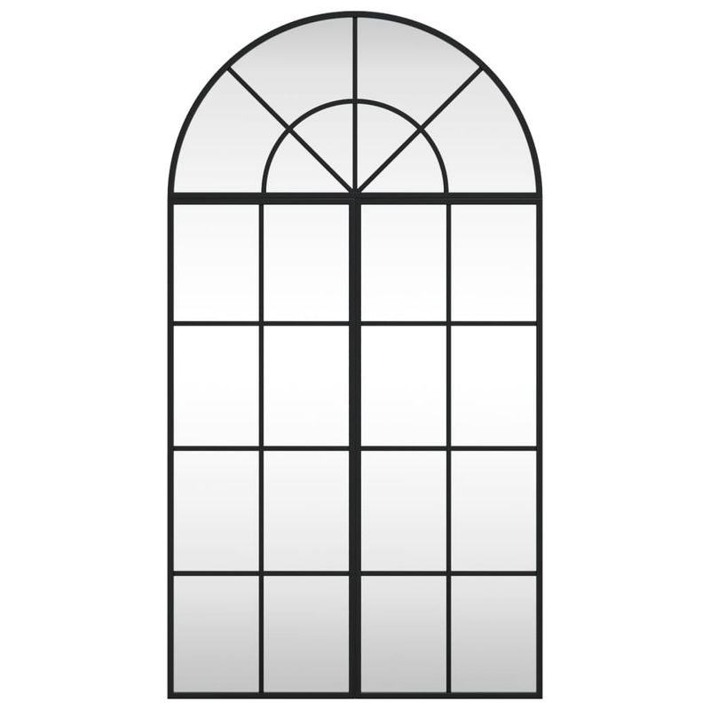 Casa si Gradina - Decoratiuni - Oglinzi - Oglinda de perete, negru, 60x110 cm, arcuita, fier - Infinity.ro