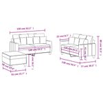 Casa si Gradina - Mobilier - Seturi de mobilier - Seturi living - Set de canapea cu perne, 3 piese, gri taupe, material textil - Infinity.ro