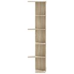 Casa si Gradina - Mobilier - Biblioteci si rafturi - Rafturi - Raft coltar perete stejar sonoma 36,5x36,5x140cm lemn prelucrat - Infinity.ro