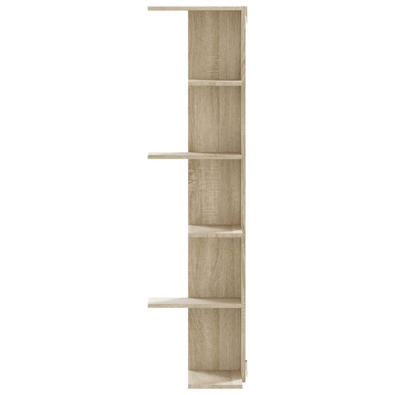Casa si Gradina - Mobilier - Biblioteci si rafturi - Rafturi - Raft coltar perete stejar sonoma 36,5x36,5x140cm lemn prelucrat - Infinity.ro