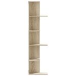 Casa si Gradina - Mobilier - Biblioteci si rafturi - Rafturi - Raft coltar perete stejar sonoma 36,5x36,5x140cm lemn prelucrat - Infinity.ro