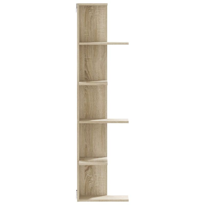 Casa si Gradina - Mobilier - Biblioteci si rafturi - Rafturi - Raft coltar perete stejar sonoma 36,5x36,5x140cm lemn prelucrat - Infinity.ro