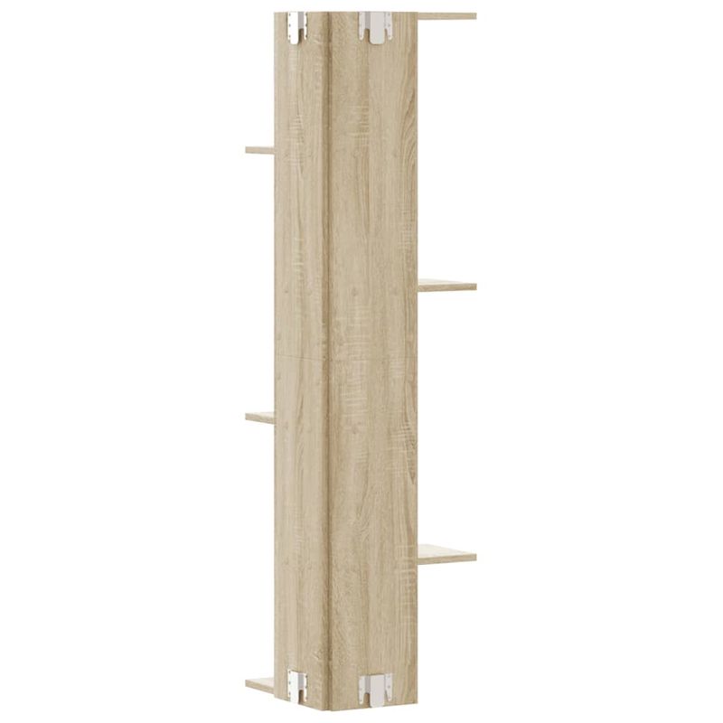 Casa si Gradina - Mobilier - Biblioteci si rafturi - Rafturi - Raft coltar perete stejar sonoma 36,5x36,5x140cm lemn prelucrat - Infinity.ro