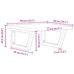 Casa si Gradina - Mobilier - Biblioteci si rafturi - Rafturi - Raft pentru lavoar montat pe perete, otel și lemn masiv stejar, maro deschis și alb, mărime 50x50x2.5 cm, model trapez - Infinity.ro