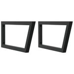 Casa si Gradina - Mobilier - Comode si corpuri - Masute de toaleta - Raft pentru lavoar montat pe perete, otel și lemn masiv acacia, maro închis și negru, mărime 100x60x4 cm, model trapez - Infinity.ro