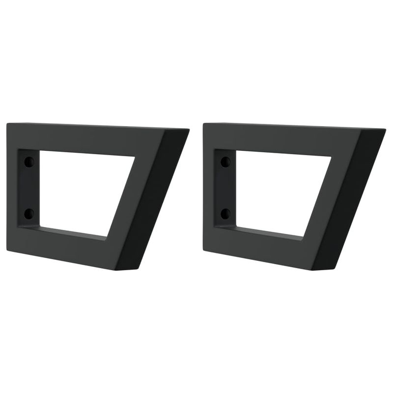 Casa si Gradina - Mobilier - Biblioteci si rafturi - Rafturi - Raft pentru lavoar montat pe perete, otel și lemn masiv stejar, maro și negru, mărime 60x40x2.5 cm, model trapez - Infinity.ro