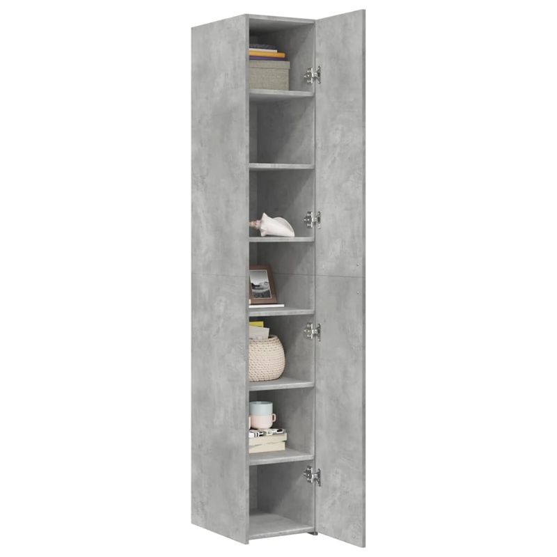 Casa si Gradina - Mobilier - Comode si corpuri - Corpuri bucatarie - Dulap inalt, gri beton, 30x42,5x185 cm, lemn prelucrat - Infinity.ro
