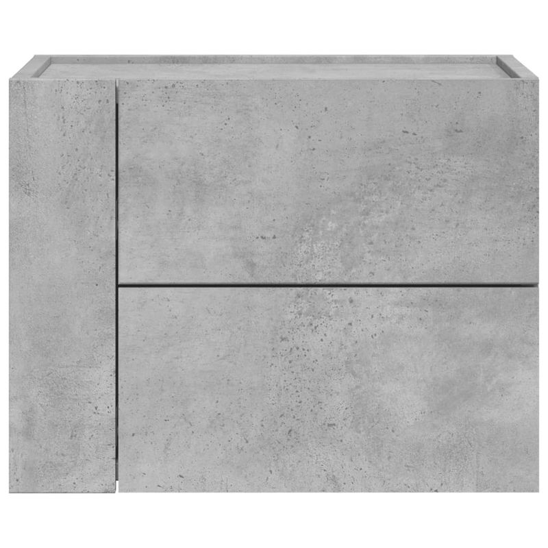 Casa si Gradina - Mobilier - Comode si corpuri - Noptiere - Noptiera de perete, gri beton, 45x30x35 cm - Infinity.ro
