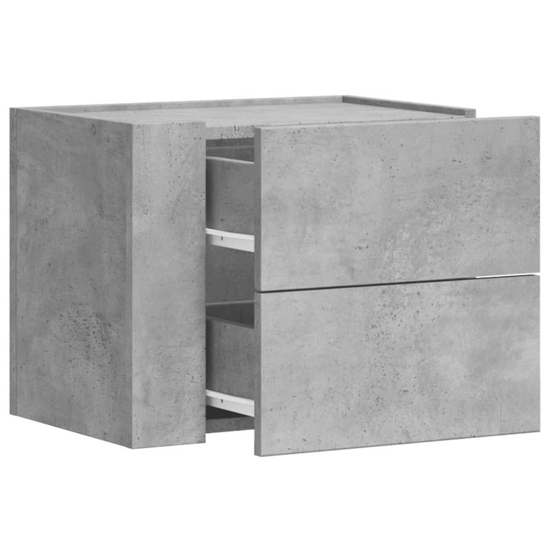 Casa si Gradina - Mobilier - Comode si corpuri - Noptiere - Noptiera de perete, gri beton, 45x30x35 cm - Infinity.ro