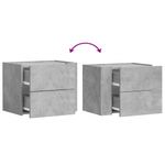 Casa si Gradina - Mobilier - Comode si corpuri - Noptiere - Noptiera de perete, gri beton, 45x30x35 cm - Infinity.ro