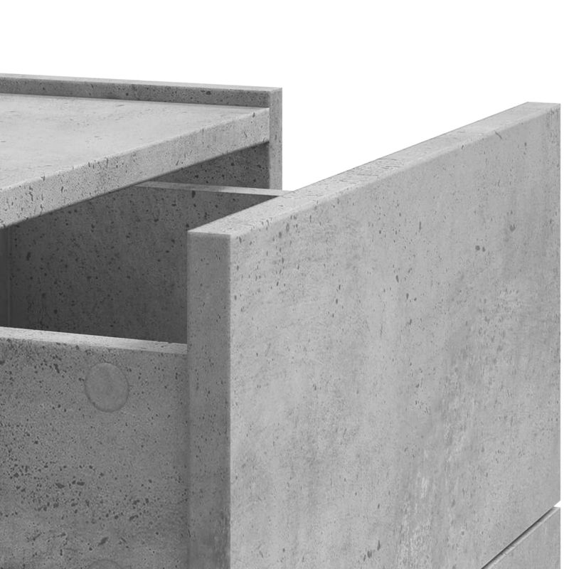 Casa si Gradina - Mobilier - Comode si corpuri - Noptiere - Noptiera de perete, gri beton, 45x30x35 cm - Infinity.ro
