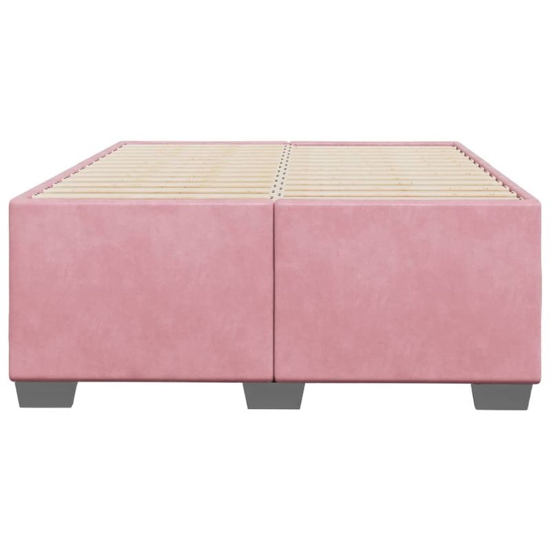 Casa si Gradina - Mobilier - Paturi si accesorii - Paturi - Cadru de pat, roz, 120x200 cm, catifea - Infinity.ro