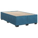 Casa si Gradina - Mobilier - Paturi si accesorii - Paturi - Pat box spring cu saltea, albastru, 120x190 cm, catifea - Infinity.ro