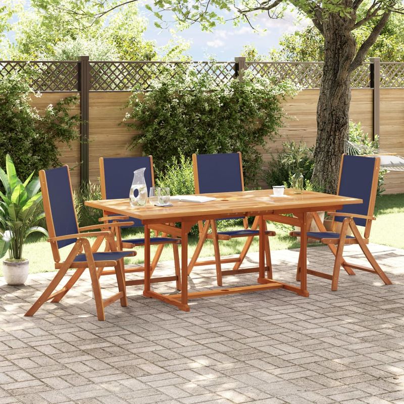 Casa si Gradina - Gradina si terasa - Mobilier exterior - Seturi mobila gradina - Set mobilier de gradina, 5 piese, lemn masiv acacia/textilena - Infinity.ro