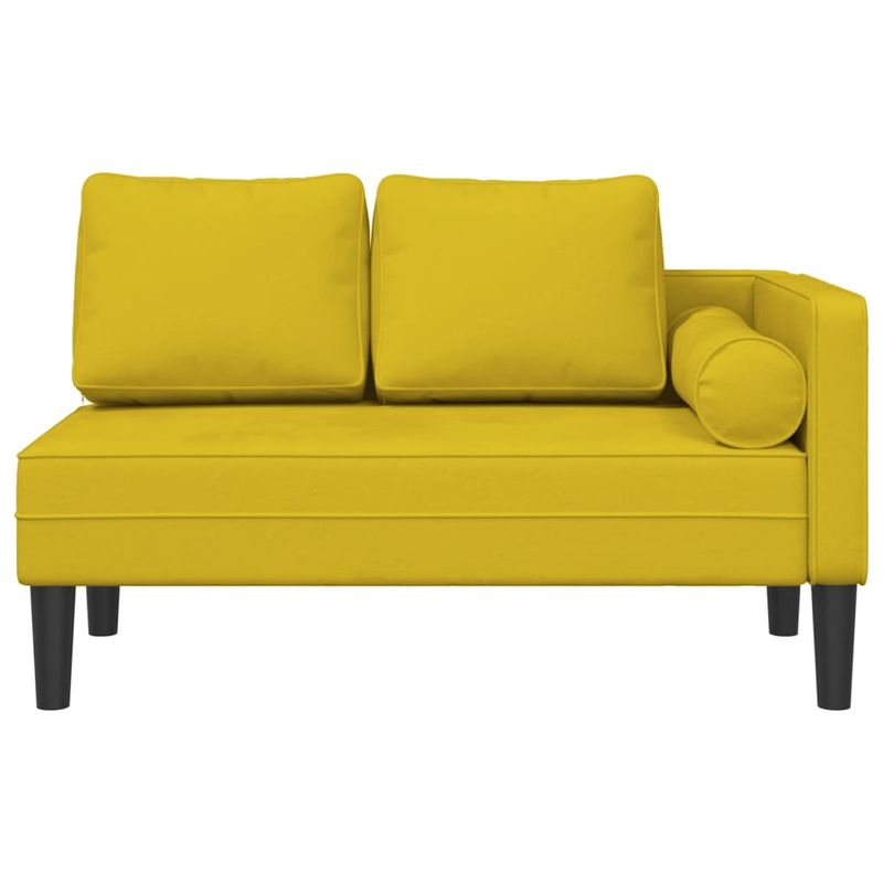 Casa si Gradina - Mobilier - Scaune si fotolii - Fotolii - Fotoliu sezlong cu perne, galben, catifea - Infinity.ro