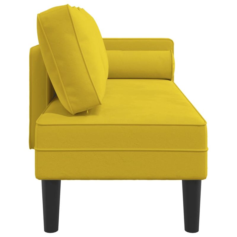 Casa si Gradina - Mobilier - Scaune si fotolii - Fotolii - Fotoliu sezlong cu perne, galben, catifea - Infinity.ro
