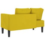Casa si Gradina - Mobilier - Scaune si fotolii - Fotolii - Fotoliu sezlong cu perne, galben, catifea - Infinity.ro