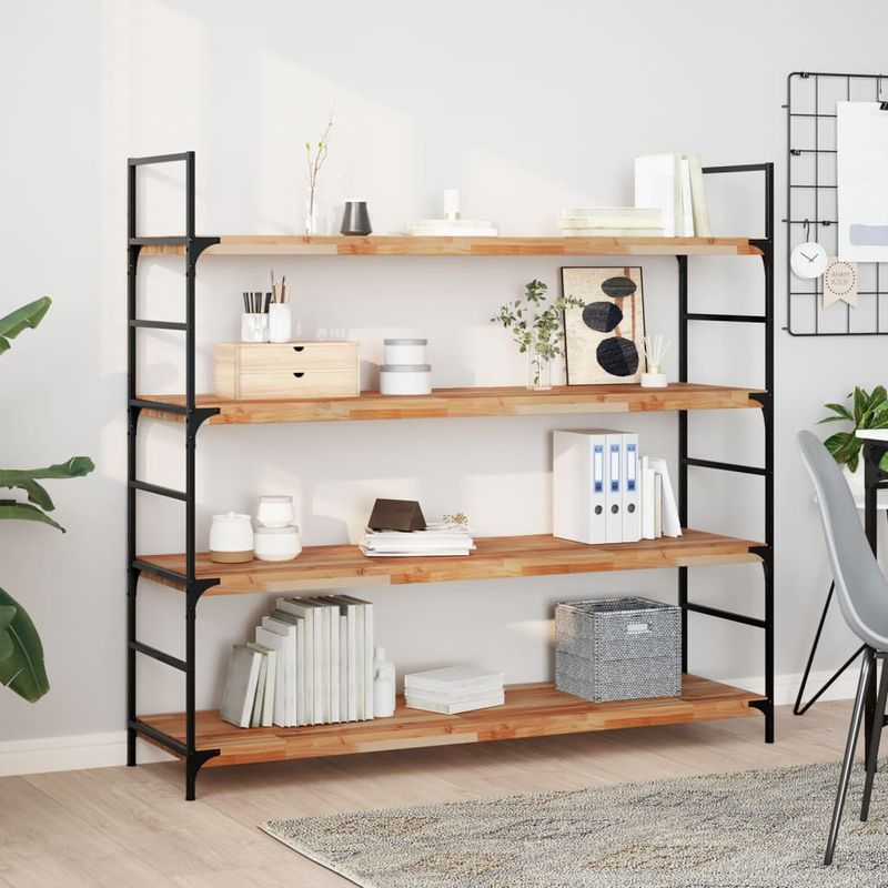 Casa si Gradina - Mobilier - Biblioteci si rafturi - Rafturi - Rafturi suspendate 3 buc. 160x40x4cm lemn masiv acacia netratat, finisat în ulei - Infinity.ro