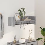 Casa si Gradina - Mobilier - Biblioteci si rafturi - Rafturi - Raft de perete, gri sonoma, 100x35x30,5 cm, lemn prelucrat - Infinity.ro