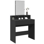 Casa si Gradina - Mobilier - Comode si corpuri - Masute de toaleta - Masa de toaleta cu oglinda, negru, 80x41x144,5 cm - Infinity.ro