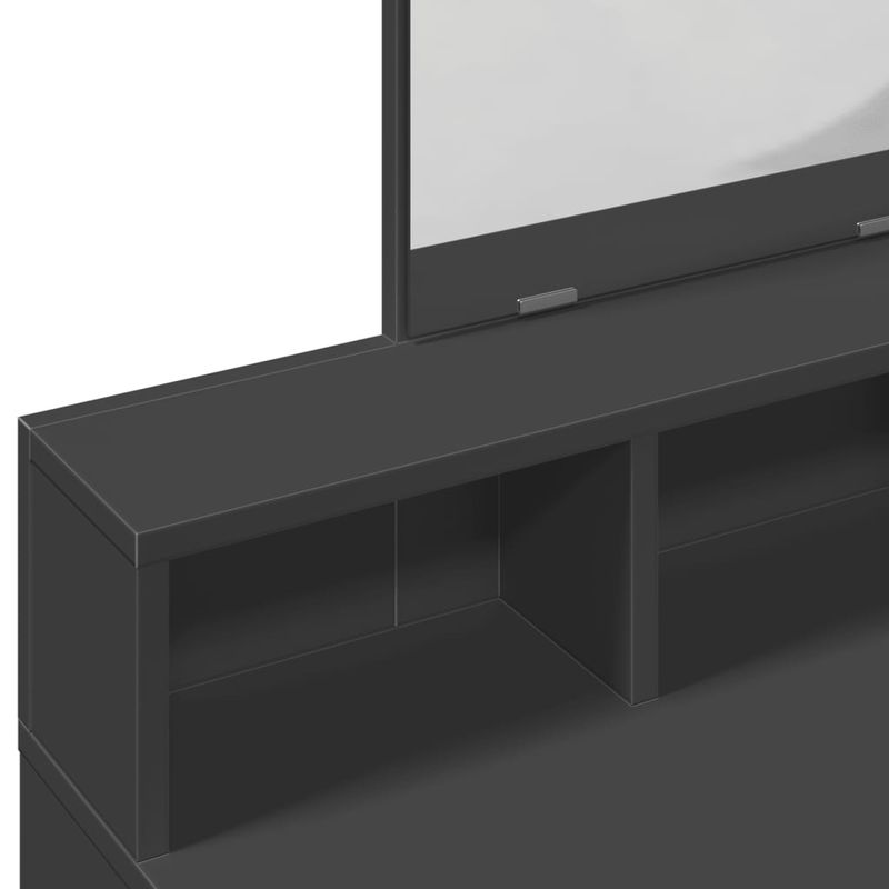 Casa si Gradina - Mobilier - Comode si corpuri - Masute de toaleta - Masa de toaleta cu oglinda, negru, 80x41x144,5 cm - Infinity.ro