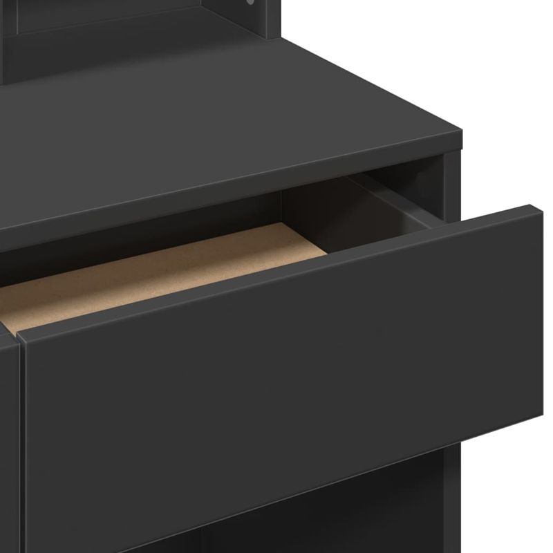 Casa si Gradina - Mobilier - Comode si corpuri - Masute de toaleta - Masa de toaleta cu oglinda, negru, 80x41x144,5 cm - Infinity.ro