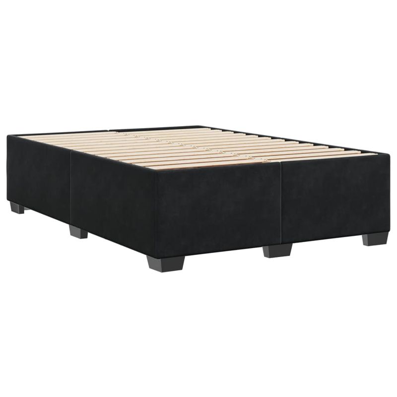 Casa si Gradina - Mobilier - Paturi si accesorii - Paturi - Cadru de pat, negru, 160 x 200 cm, catifea - Infinity.ro