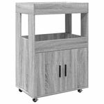 Casa si Gradina - Mobilier - Comode si corpuri - Comode - Carucior de bar, gri sonoma, 60x39,5x89 cm, lemn prelucrat - Infinity.ro