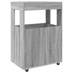 Casa si Gradina - Mobilier - Comode si corpuri - Comode - Carucior de bar, gri sonoma, 60x39,5x89 cm, lemn prelucrat - Infinity.ro