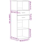 Casa si Gradina - Mobilier - Comode si corpuri - Corpuri bucatarie - Dulap inalt, stejar sonoma, 45x42,5x124 cm, lemn prelucrat - Infinity.ro