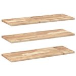 Casa si Gradina - Mobilier - Biblioteci si rafturi - Rafturi - Rafturi plutitoare 3 buc. 100x30x2cm lemn masiv acacia netratat - Infinity.ro