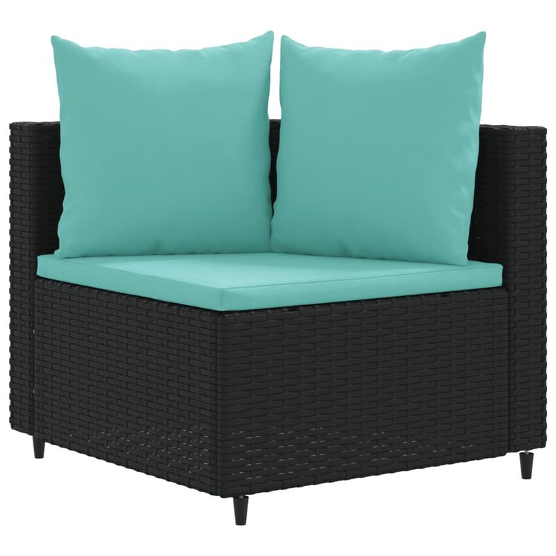 Casa si Gradina - Gradina si terasa - Mobilier exterior - Seturi mobila gradina - Set mobilier de gradina cu perne, 5 piese, negru, poliratan - Infinity.ro