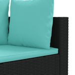 Casa si Gradina - Gradina si terasa - Mobilier exterior - Seturi mobila gradina - Set mobilier de gradina cu perne, 5 piese, negru, poliratan - Infinity.ro