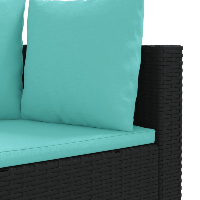 Casa si Gradina - Gradina si terasa - Mobilier exterior - Seturi mobila gradina - Set mobilier de gradina cu perne, 5 piese, negru, poliratan - Infinity.ro