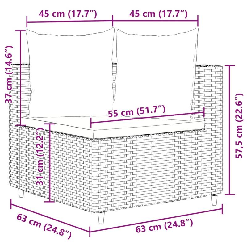 Casa si Gradina - Gradina si terasa - Mobilier exterior - Seturi mobila gradina - Set mobilier de gradina cu perne, 5 piese, negru, poliratan - Infinity.ro