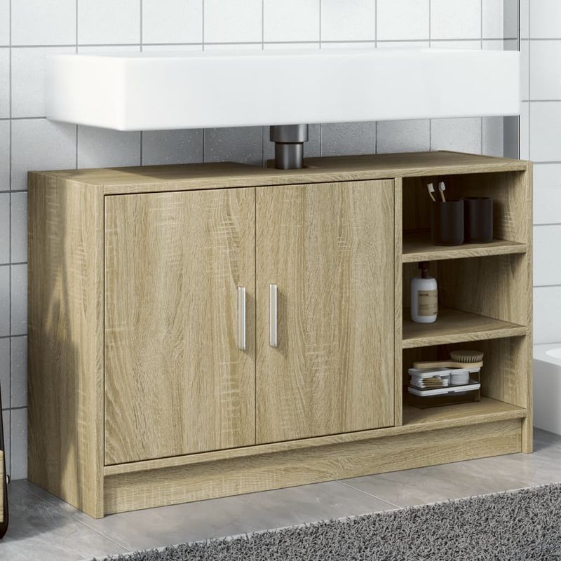 Casa si Gradina - Mobilier - Seturi de mobilier - Seturi baie - Dulap de chiuveta, stejar sonoma, 90x29x55 cm, lemn prelucrat - Infinity.ro