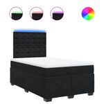 Casa si Gradina - Mobilier - Paturi si accesorii - Paturi - Pat box spring cu saltea, negru, 120x190 cm, catifea - Infinity.ro