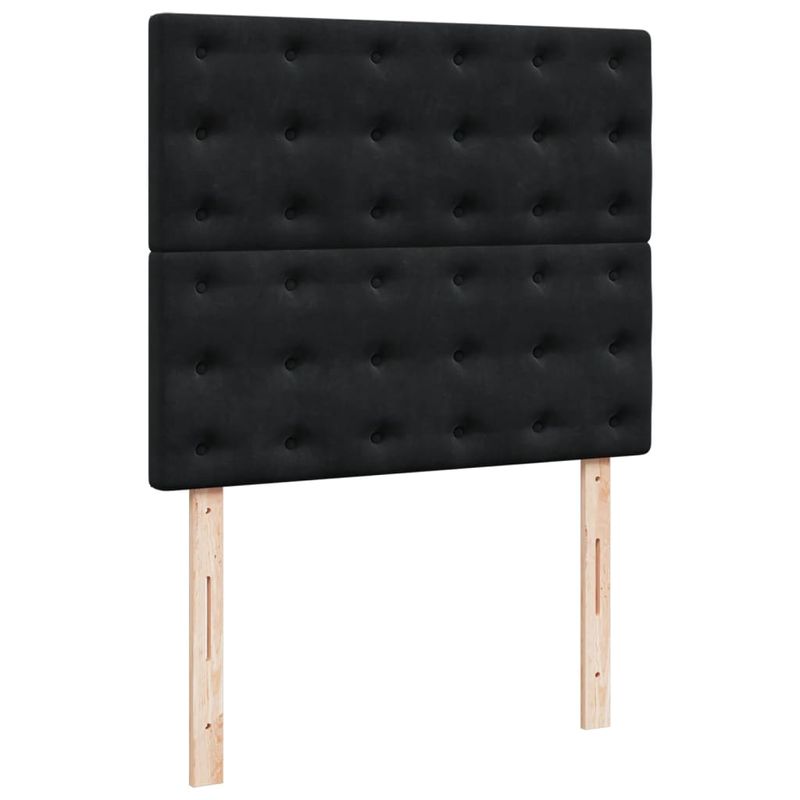 Casa si Gradina - Mobilier - Paturi si accesorii - Paturi - Pat box spring cu saltea, negru, 120x190 cm, catifea - Infinity.ro